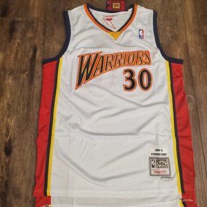 Curry #30 Warriors Rookie Throwback Mens Jersey Stitched New